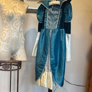 Elegant Blue and White Kids Costume